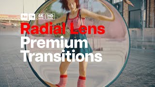 Premium Transitions Radial Lens After Effects Template  Premiere Pro MOGRTs [upl. by Aynwat]