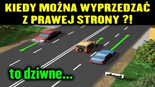 Kiedy można wyprzedzać z prawej to zaskakujące [upl. by Adlig]