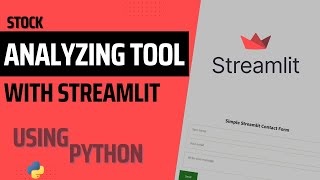 Part 3 Stock Analyzing Tool Using Streamlit Python Display Fundamental Data Of Stocks [upl. by Suivatnad]