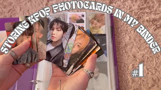 Storing photo cards in my binder 1 TXT ZB1 BTS [upl. by Asli]