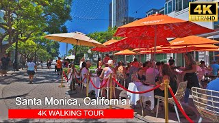 Downtown Santa Monica Walking Tour  3rd Street Promenade  4K Walking Tour [upl. by Yorle]