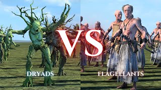 WARHAMMER III Total War  Dryads VS Flagellants [upl. by Leahcim]