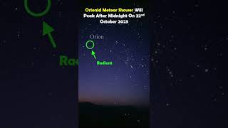 Best Time To View The Orionids Meteor Shower Is 21st  22nd October 2023 meteorshower meteor [upl. by Doughman]