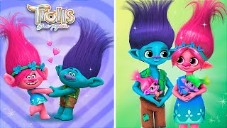 Trolls Band Poppy Growing Up 31 LOL OMG Hacks and Crafts [upl. by Orsa]