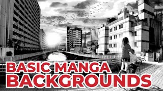 Can’t Draw Manga Backgrounds Here’s how Basic Manga Background Tutorial [upl. by Morril]