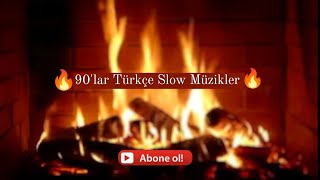 Şömine Ateşi ve 90lar Türkçe Slow Müzikler Fireplace and 90s Turkish Slow Musics [upl. by Duarte]