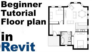 Revit Beginner Tutorial  Floor plan part 1 [upl. by Ailimat734]