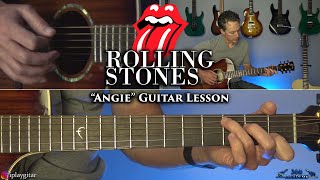 The Rolling Stones  Angie Guitar Lesson [upl. by Aninad]