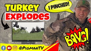 Turkey Explodes into Back Flip Archery Kill in California [upl. by Esnahc69]