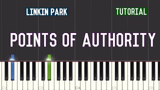 Linkin Park  Points Of Authority Piano Tutorial [upl. by Atileda969]