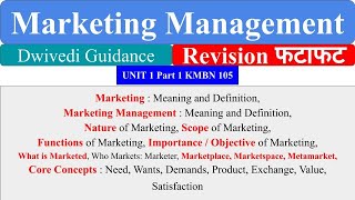 Marketing marketing management Core Concepts marketing management mba marketing management bba [upl. by Saidee]