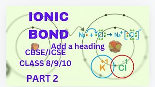 IONIC BONDINGEXPLAINED WITH EXAMPLESPART 2 [upl. by Alderson731]