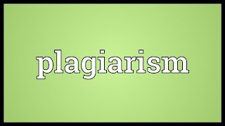 Plagiarism Meaning [upl. by Acinok214]