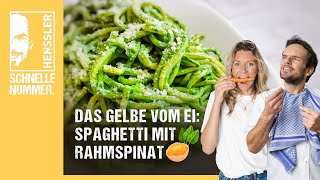 Schnelles Spaghetti mit Rahmspinat Rezept von Steffen Henssler [upl. by Roid]