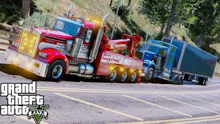 GTA 5 Real Life Mod 266 Towing 124000 Pounds Uphill [upl. by Dafodil]