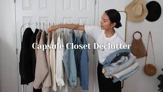 decluttering my ENTIRE closet  minimalism  capsule wardrobe tips for beginners [upl. by Angrist392]