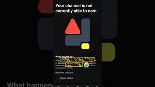 YouTube Chann Terminate 😭😭sad youtube terminated shorts [upl. by Strage]