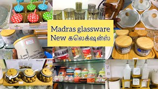 Madras glassware house in chennai parrys மதராசு கிளாஸ்வேர் Glassware collections starting  ₹19 [upl. by Sofer294]