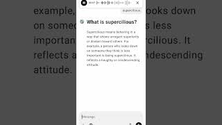 What is supercilious [upl. by Ennayelhsa]