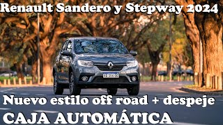 Nuevos Renault Sandero y Stepway 2024 ¿Qué cambió Precio financiación equipamiento  CAJA CVT [upl. by Kutchins]