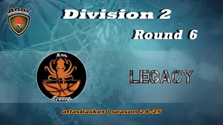 Atlasbasket  Div 2Round 6  LOS TROMOS vs LEGACY BC [upl. by Sebastian818]