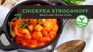 Chickpea stroganoff recipe  Brazilian vegan food [upl. by Ilrak]