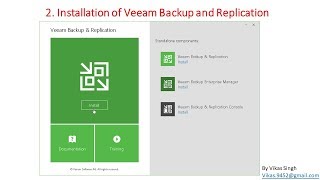 Veeam Advance Training  2  Installation of Veeam Backup and Replication [upl. by Atsirak869]