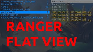 Flat View is Amazing on Ranger File Manager  Linux TUI [upl. by Rosenfeld732]