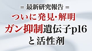 ついに発見・解明 ガン抑制遺伝子p16と活性剤 [upl. by Nrubloc]