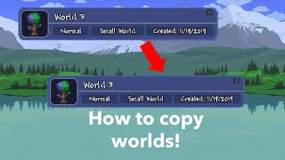 How to copy a Terraria world [upl. by Peonir]