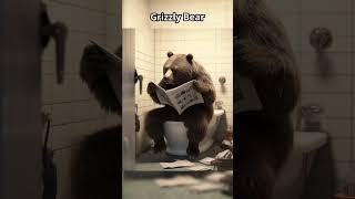 This animals pooping in toilet with reading a newspaper [upl. by Iliam644]