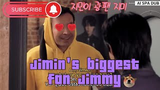 Jimins biggest fan Jimmy pretends not to be a fan of Jimin😘 Jimin and Jimmy speaking in Spanish💜 [upl. by Rozina]