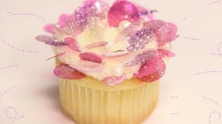 Marina Sousas Edible Sequins Cupcake Tutorial  Project Cupcake Craftsy Cake Decorating [upl. by Kcarb770]