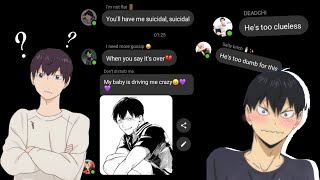 haikyuu Lyric prank to kageyama  Kageyama harem  a l p h i a [upl. by Berck]