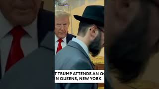 Donald Trump puts coin in charity box before entering the Ohel of the Lubavitcher Rebbe israel [upl. by Adnilra]