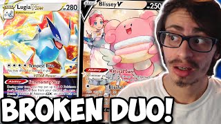 Blissey amp Lugia VSTAR Are A BROKEN PAIR Perfect Synergy wArcheops Silver Tempest PTCGO [upl. by Adachi118]