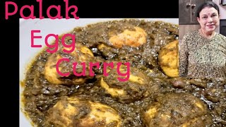 DHABA STYLE EGG PALAK CURRY RECIPE  अंडा पालक करी बनाने का आसान तरीक़ा  EGG SPINACH RECIPE [upl. by Rodie]