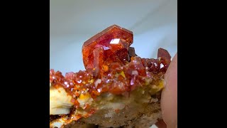 Vanadinite in barite with giant hexagonal crystallizations  VAN9 [upl. by Sonstrom812]