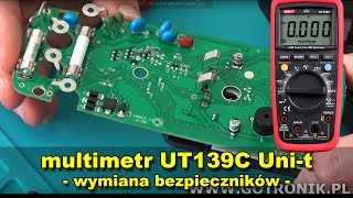 UT139C wymiana bezpieczników w multimetrze [upl. by Ociral22]