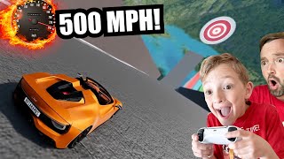 FATHER SON SPORTS CAR VIDEO GAME  Impossible Death Jump [upl. by Mile74]