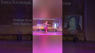 Sharanyas winning Kuchipudi performance at AINDC held in Mumbai24 youtubeshorts classicaldancer [upl. by Eltsyrk]