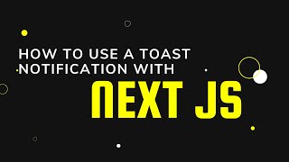 How to use toast notification with Next js reacttoastify [upl. by Bore]