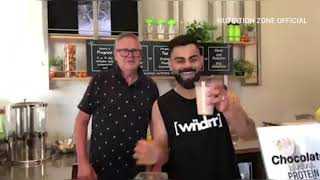 VIRAT KOHLI MAKING HERBALIFE SHAKE  NUTRITION ZONE OFFICIAL  HERBALIFE NUTRITION [upl. by Anailli399]