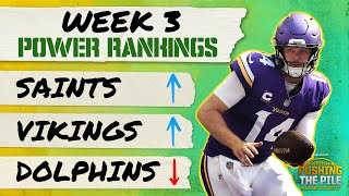 NFL Power Rankings Week 3 Vikings Saints Raiders make leap Dolphins Cowboys fall wPete Prisco [upl. by Imak]