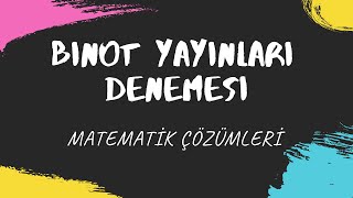 biNOT LGS Deneme Matematik Çözümü [upl. by Aliahs]