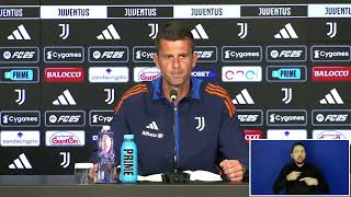 Conferenza Stampa Thiago Motta Pre Juventus Roma [upl. by Yatzeck]