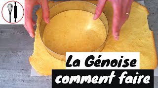 comment faire la génoise une recette simple et utile pour réaliser vos pâtisseries [upl. by Assirt561]