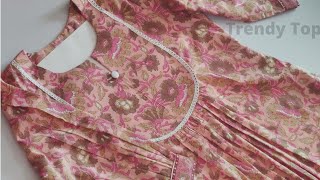 How to Cut Trendy Pleated Top Design\ Easy Cutting and Stitching [upl. by Acinnod]