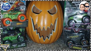 Spinmaster Monster Jam Spooky Fun Time With Brand New Exclusive Trucks [upl. by Wolgast261]