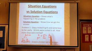 Situation vs Solution Equations  math video 13 [upl. by Milka]